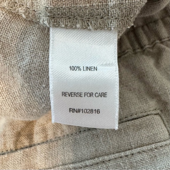 EUC Garnet Hill Coastal Linen Shorts Sand XL - Picture 8 of 8